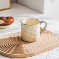 thumbnail image 1 of Elegante juego de tazas de cerámica con temática color crema: paquete de 4, perfecto for el desayuno o for uso en pareja, 400 ml cada una, 1 of 2