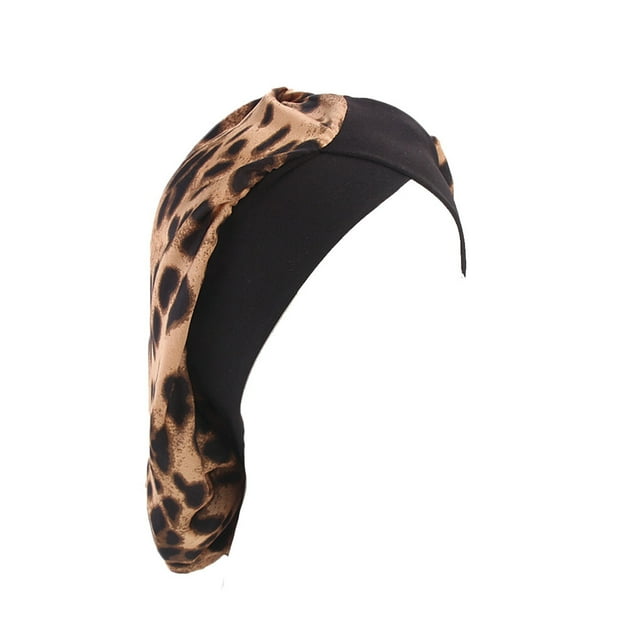 Qarigey Gorros de dormir de seda estampados Lissom diseño Floral elasticidad moda Multicolor suavidad gorros turbantes gorros de dormir Sombreros Estampado de leopardo