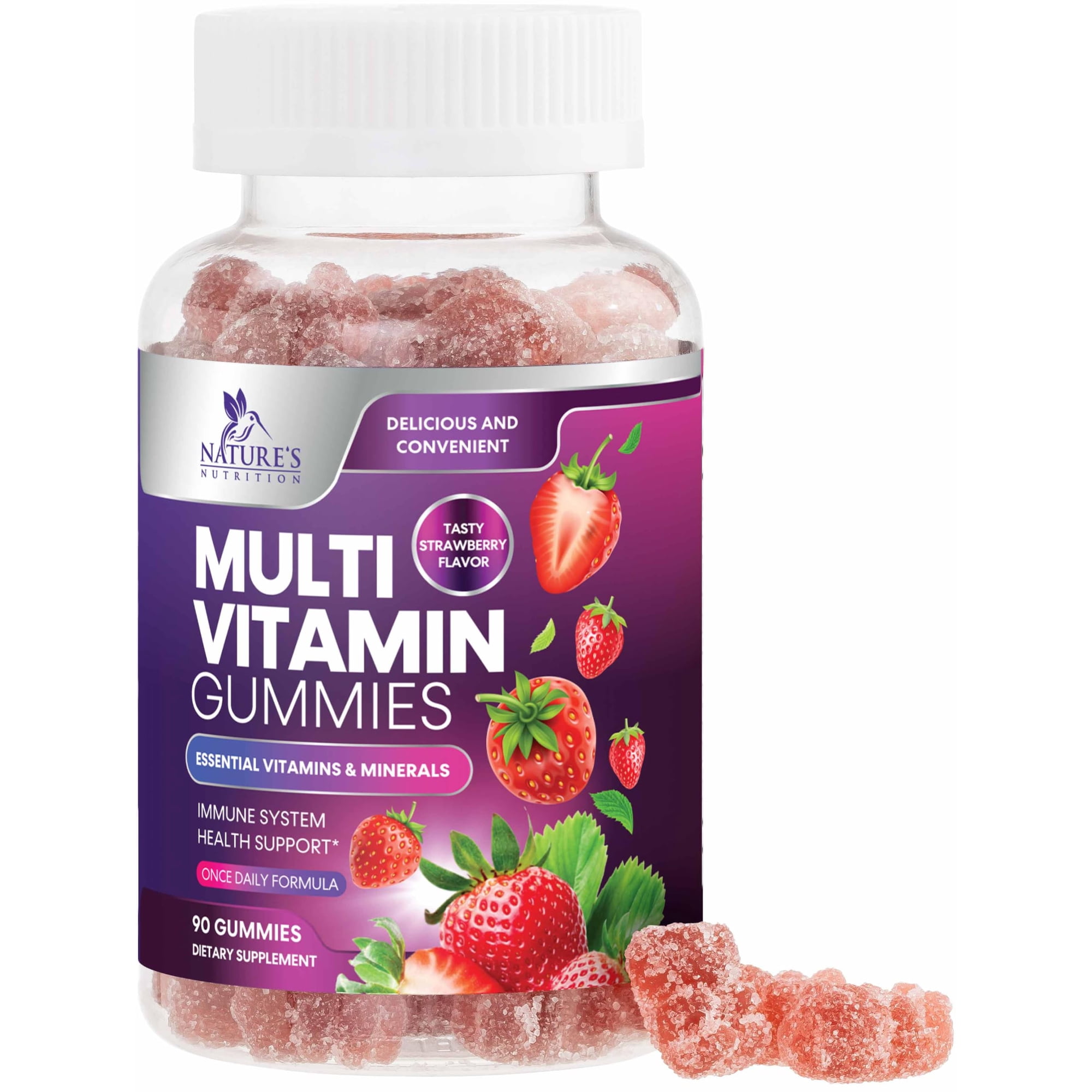 Multivitamin Gummies for Adults - Daily Adult Multivitamins Gummy with Vitamins A, C, D, B12 for Women & Men, Immune Support Gummy Multivitamins Supplement, Adult Multi VIT Vitamin - 90 Gummies
