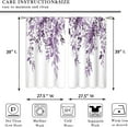 thumbnail image 4 of Eucalyptus Botanical Leaves Purple Floral Kitchen Window Curtains Over Sink Farmhouse Flower Leaf Small Window Treatment Cafe Short Curtains for Bathroom Treatment Tier Drapes 27.5x39 inch, 4 of 6