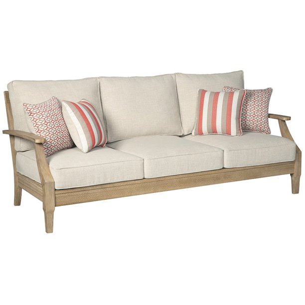 Ashley Furniture Clare View Patio Sofa in Beige