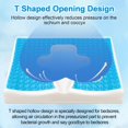 thumbnail image 4 of Bedsore Cushion Memory Foam Gel  Pad for Bedridden Elderly Disabled T-Shaped Opening Triangular Slope Design Blue, 4 of 8