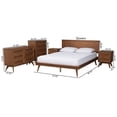 thumbnail image 6 of Pemberly Row Brown Wood and Rattan Queen Size 5-Piece Bedroom Set, 6 of 14