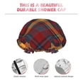 thumbnail image 3 of Kdxio Buffalo Check Plaid Print Shower Cap for Women,Elastic and Reusable,Double Waterproof Layers Bathing Hat, 3 of 6
