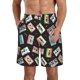 thumbnail image 1 of Fotbe Colorful Retro Tape Trajes de Baño Estampados para Hombre, Shorts de Verano de Secado Rápido, Ropa de Playa, Bañadores-X-Large, 1 of 6