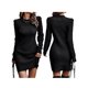 thumbnail image 5 of Txlixc Vestido de punto femenino, mini vestido de manga larga Txlixc moda, 5 of 6