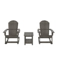 thumbnail image 3 of WestinTrends Tuscany 3-Piece HIPS Outdoor Rocking Adirondack Chair With Side Table, Charcoal Gray, 3 of 5