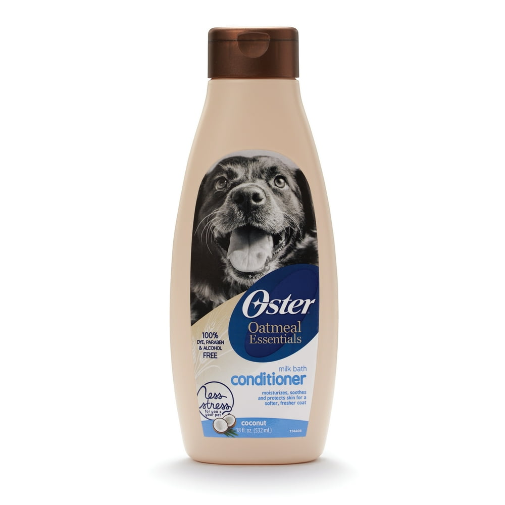 Oster Oatmeal Naturals Milk Bath Conditioner for Dogs, Coconut, 18 oz