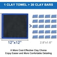thumbnail image 3 of Fountwell Car Detailing Clay Towel 12"x12", 2 Pack – Microfiber Clay Bar Alternative, Reusable, 3 of 8