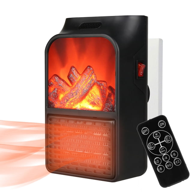 Fameei : Chauffage à Flamme Mode Mini Chauffage pour Usage Domestique Chauffage Multifonctionnel pour Bureau Dortoir avec Télécommande (Remarque avec Télécommande)