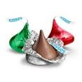 HERSHEY'S KISSES Christmas Milk Chocolate Candy (335-pc Bulk)- With Olive White Bowl By OMA