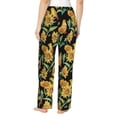 thumbnail image 3 of Goofa Sunflowers And Bird Printed Soft Pajama Pants for Women, Wide Leg Comfy Casual Lounge Yoga Pants-Large, 3 of 9