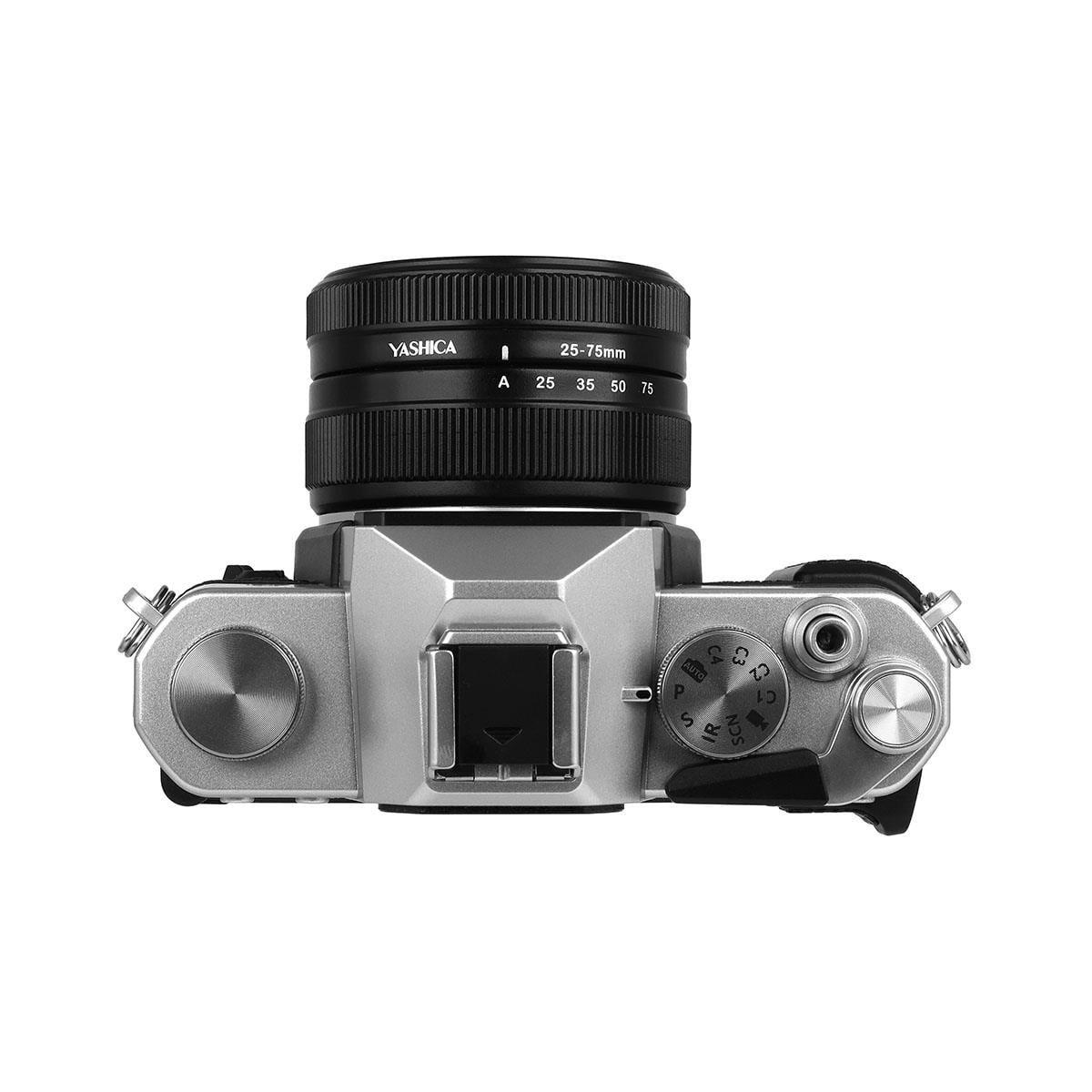 Yashica FX-D 100 13MP 4K Ultra HD Digital Film Simulation Camera, Black/Silver