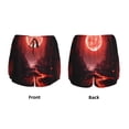 thumbnail image 3 of Balery Red Moon Lava Pattern Women's Running Shorts with Liner 2 Pockets Elastic Workout Athletic Gym Yoga Shorts-XX-Large, 3 of 7
