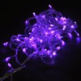 thumbnail image 3 of Tira de luces LED decorativas de 10 m, 110 V, 100 LED, 8 modos, para Navidad, bodas y fiestas (luz morada) (enchufe estadounidense), 3 of 7