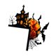 thumbnail image 1 of Adhesivo de pared de Halloween, vinilo decorativo de PVC removible e impermeable Estilo C, 1 of 9