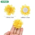 thumbnail image 3 of Uxcell 12-Pack Chiffon Flowers 1.97 x 1.97 Inch Mesh Fabric Flowers for Home Decor and DIY Yellow, 3 of 6