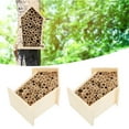 thumbnail image 4 of 2 Pcs Wooden Bug Hotels ,Outdoor Viewing Insect House, Bee Hotel with Viewing Window, Natural Wood Bug Hotel Shelter Garden Nest Box,for Bees Butterflies, Ladybirds,Gift for kids, 4 of 9