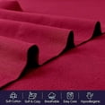 thumbnail image 6 of 4-Piece Cotton Flannel Sheet Set, Deep Pocket Fitted, Cali King, Burgundy, 6 of 6