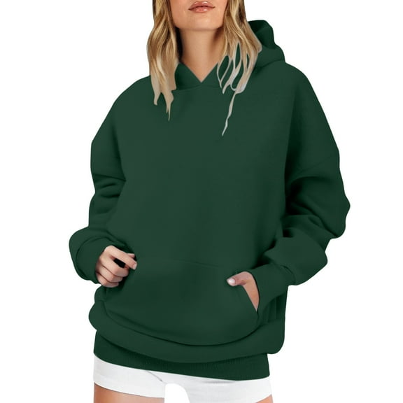 Weikingp Sweatshirts for Women Trendy Hoodies Women Women Hoodies Travel Hoodie Women Womens Pullover Hoodie Green L