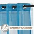 thumbnail image 2 of Voile Sheer Turquoise Curtains 90 inch Length, Grommet Airy Voile Sheer Drapes Light Filtering Window Treatments for Bedroom/Living Room, 2 Panels, W54 x L90, 2 of 7