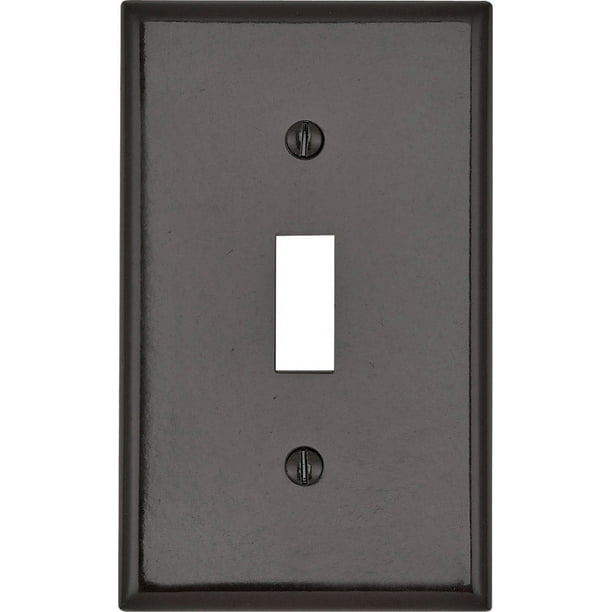 Placa de pared Leviton, termoestable, de plástico, 1 banda, marrón