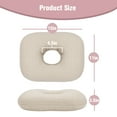 thumbnail image 6 of RoamReady Contoured Sleep Pillow for Side Sleepers, Ear Hole Design, Cotton (Cream), 6 of 8