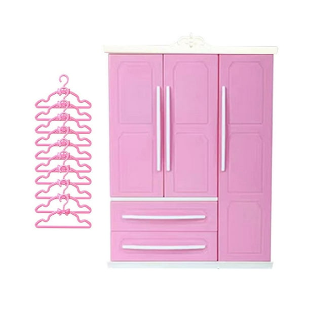 Doll Wardrobe Closet Decorative Birthday Gifts Doll Armoire for Doll