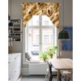 thumbnail image 4 of Bread Swag Valances for Windows, Small Curtains Drapes, Farmhouse Brown Chic Abstract Food Texture Kitchen Window Curtains Over Sink Rod Pocket Window Treatment Valance for Bedroom/Bathroom 56"x36", 4 of 5