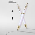 thumbnail image 5 of VKLU 1PC Luxury Metal Ballpoint Pen, Elegant Pearl Flower Executive Gift Pen with Black Ink, Weighted Brass Writing Pen, White, 5 of 5
