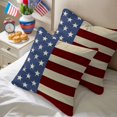 thumbnail image 6 of 2 Pack Outdoor Waterproof Throw Pillows,Independence Day Stars and Stripes Decorative Square Pillow Case Patio Pillows for Chair Couch Sofa 16x16in, 6 of 9