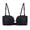 Black, variant on Front Closure Convertible Bra Detachable Straps Wireless Push Up Strapless Bandeau Seamless Invisible Underarm Smoothing Support Bra For Backless Dresses