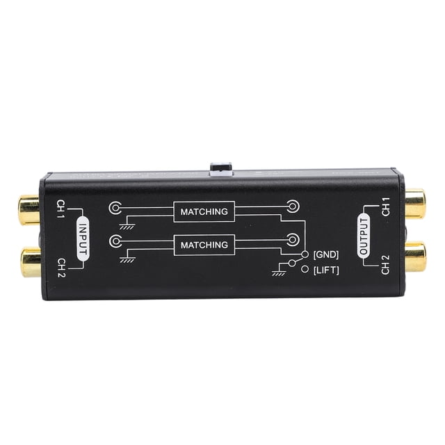 Music Interference Reducer, Gold Plated Connection Aluminum Alloy Noise Isolator Clear Signal Transmission for Home Theater