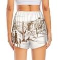 thumbnail image 2 of Lsque Western Desert Cowboys Printed Women's Running Shorts with Liner Pockets,Elastic Quick Dry Workout Athletic Gym Yoga Shorts,Womens High Waist Shorts-X-Large, 2 of 9