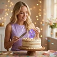 thumbnail image 4 of Birthday Number Candle, Party Festival Cake Decoration Candle for Baking Cake Topper for Celebration Event Dessert Table Purple, 4 of 5