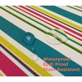thumbnail image 3 of TEKTRUM Waterproof 84" x 60" Multicolor Stripe Polyester Tablecloth, 3 of 7
