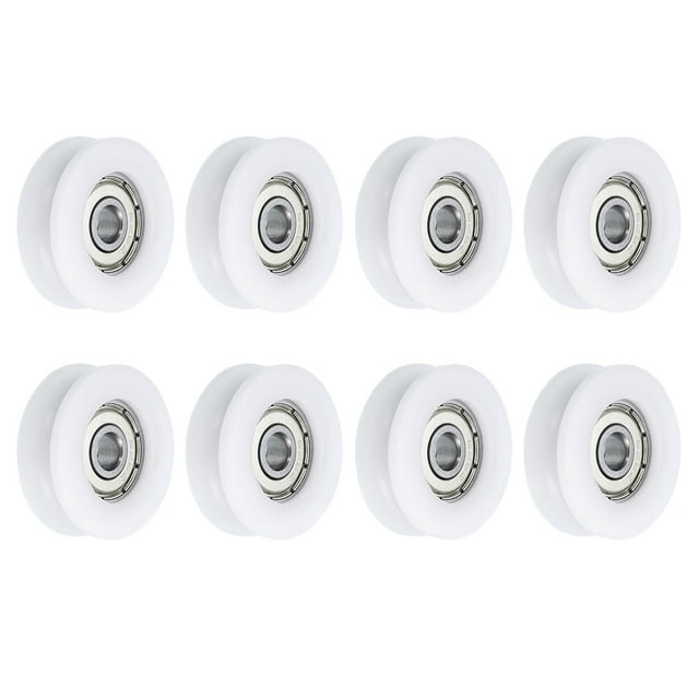 8 Roulements en Nylon à Poulie U-Graine Roulement à Billes 6x27x9mm Roue en U (GCr15) Roulements en Acier Chromé