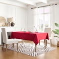 thumbnail image 2 of Table Cloth Rectangle Waterproof Spill-Proof Wrinkle-Free Tablecloth Washable, Kitchen Dining Tabletop Decoration, Fabric Table Cover for Indoor and Outdoor Use, 60 x 84 Inch, Red, 2 of 6