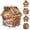 B#002, variant on Christmas Wooden House Diamond Painting Kit, Christmas DIY Pearl Art Kit Collection, 3D Wooden House with 18 Styles, Christmas Decorations Indoor, for Table Decor and Christmas Tree Hanging Use-K