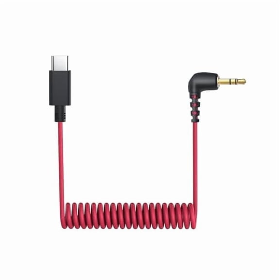USB C to 3.5mm Microphone Cable for Rode Wireless Pro/Wireless Go 2 / Wireless ME and Hollyland Lark M1 M2 150 Max Duo, Coiled Audio Patch Cable Mic Cord Compatible with iPhone 16 Pro Max 15 Plus