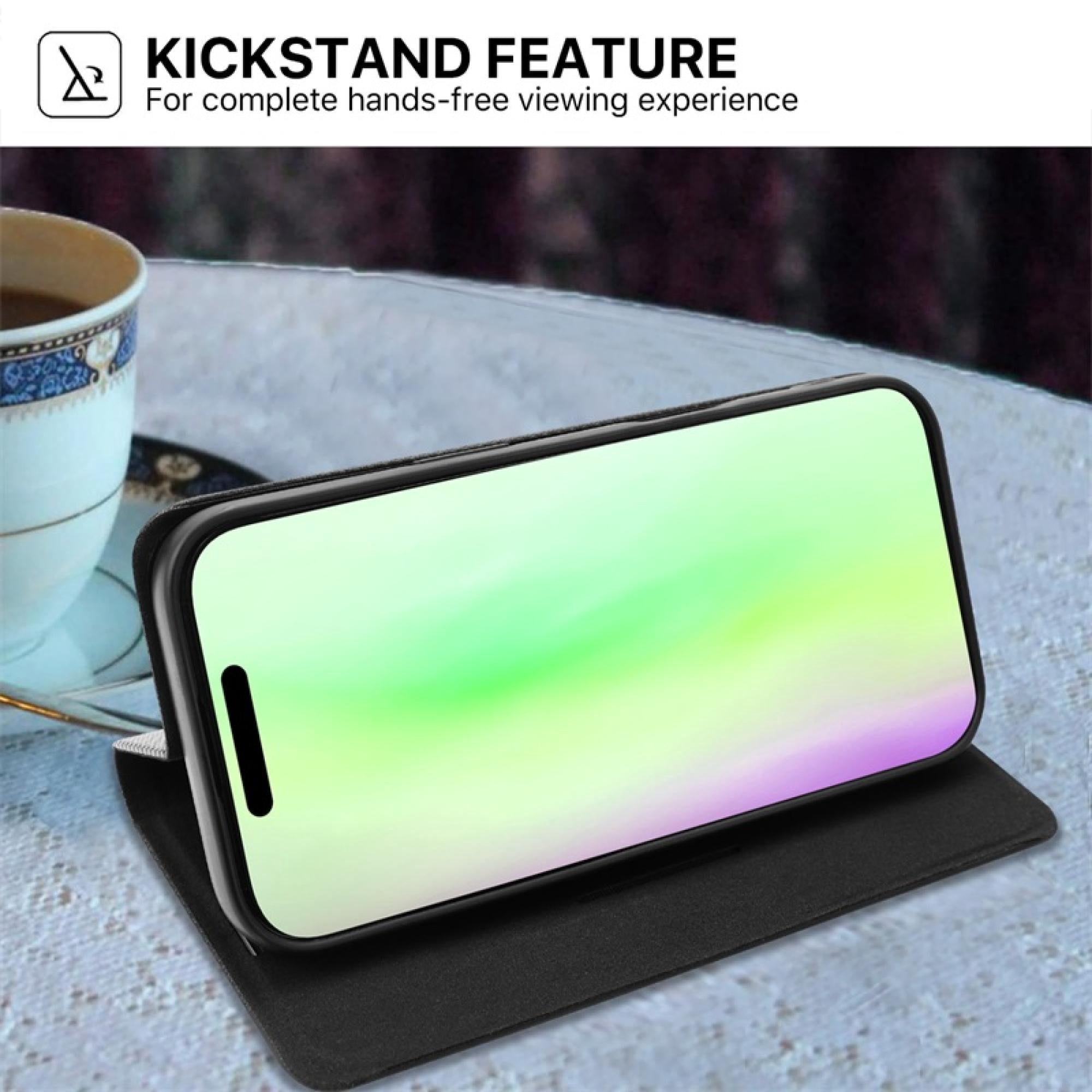 5 in 1 Bundle compatiable with iPhone 17 Executive Protection Trio – Wallet Case + Privacy Tempered Glass (3-Pack) + Camera Lens Protector