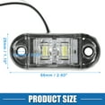 thumbnail image 4 of Unique Bargains Front Rear Side Marker Light 2 LED for Truck Camper Van Lorry RV Plastic White (Set of 4), 4 of 7