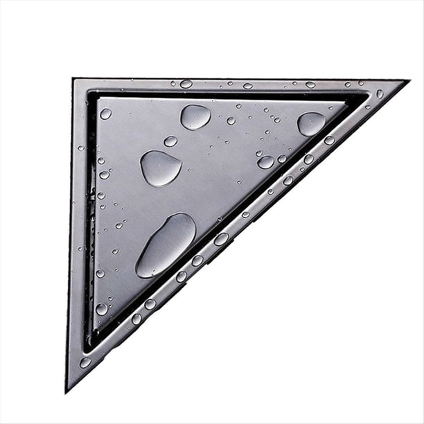 Desagüe de Suelo para Baño, Tipo Oculto, con Inserción Triangular para Azulejos, Cubierta de Desagüe, Rejillas para Desagües de Ducha, Acero Inoxidable 304.