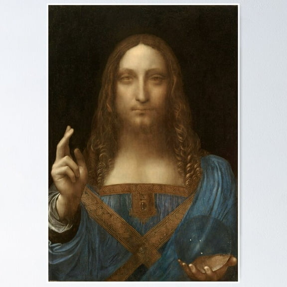 Kna Prints - Leonardo Da Vinci - Salvator Mundi Poster Wall Art Print For Home Decor, Living Room, Bedroom, Office, UNFRAMED-8x12