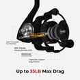 thumbnail image 3 of Piscifun Folding Handle Spinning Reel Size 4000, Reversible Left and Right Hand Retrieve, Freshwater and Saltwater Fishing Reel, 3 of 8