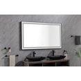 thumbnail image 5 of Sumdeal Mirror makeup Mirror 60"X48" Modern Rectangular Aluminum Framed Anti-Fog LED Lighted Wall Bathroom Vanity Mirror with Lights,Black, 5 of 6