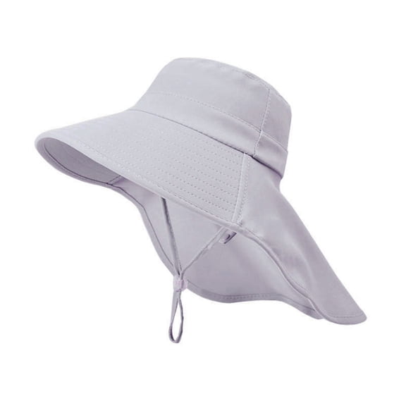 REDARER Kids Sun Hat, Wide Brim Fisherman Cap with Neck Flap, Lightweight Breathable for Beach & Outdoor Play,One Size