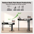 thumbnail image 3 of 62.9" Electric L Shaped Standing Desk ,Adjustable Height Corner Desk with Monitor Shelf, Sit Stand Table for Home Office Computer Workstations,Splice Board,Black, 3 of 8