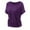 Purple, variant on aoksee Plus Size Tops, Women's Short Sleeve Shirts Crewneck Blouse Ruched Business Casual Basic Tunic Tops