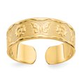 thumbnail image 1 of 14K Yellow Gold Flower & Butterfly Toe Ring, 1 of 2